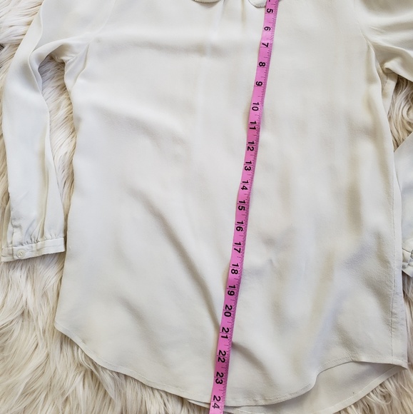 Madewell cream silk peter pan collar top XS - Picture 4 of 6